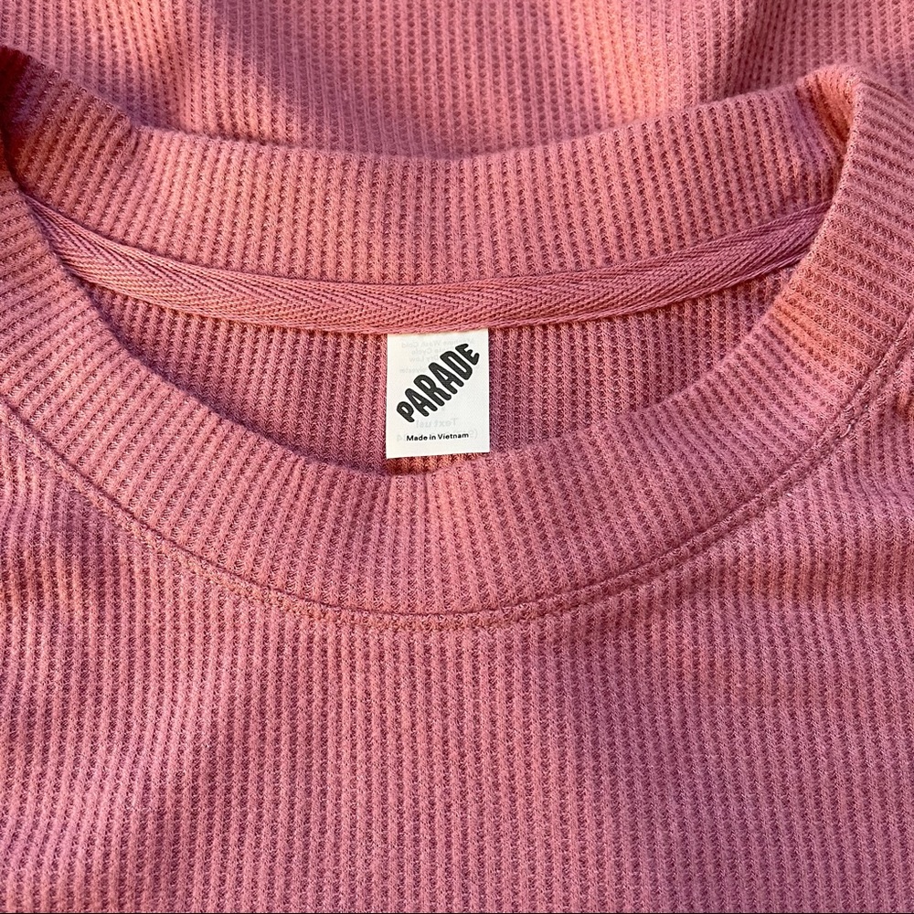 Blush pink Cozy Waffle loungewear set from Parade Underwear - Picture 4 of 5
